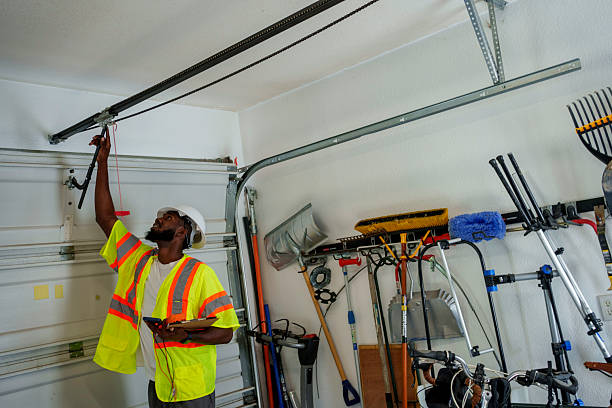 Professional Garage Door technician working in Le Grand, CA